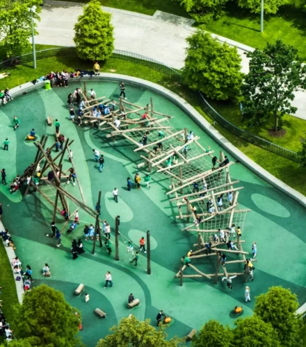 people in park