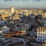 a view of a city from the top of a building