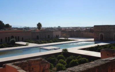 The historic El Badii Palace. internal view of the grounds