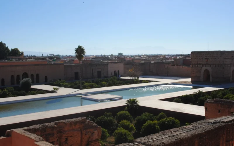 The historic El Badii Palace. internal view of the grounds