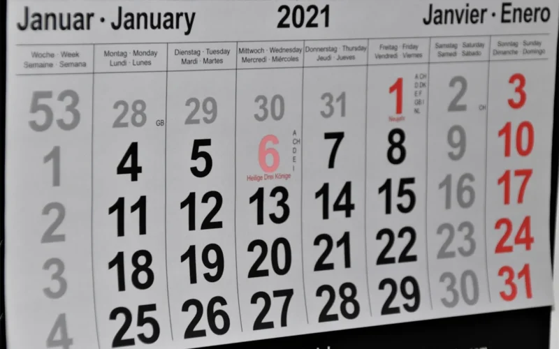 Wall Calendar January 2021, Year 2021 is coming