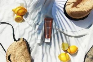 brown soft tube on white textile