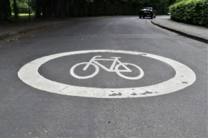 bicycle street in a urban city