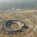 aerial photography of concrete building