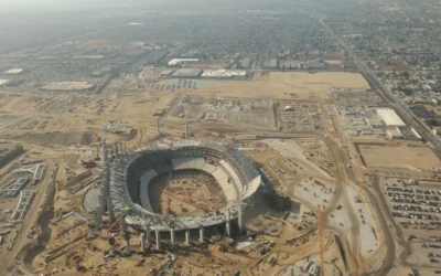 aerial photography of concrete building