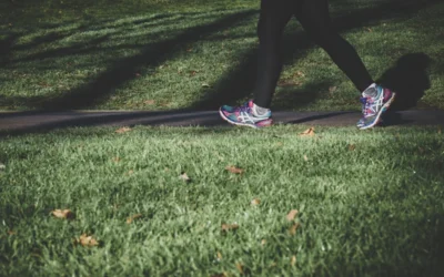 Lady running in a park in London